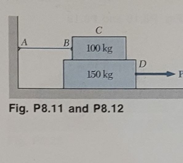 The coefficients of friction are , = 0 . 2 5 and