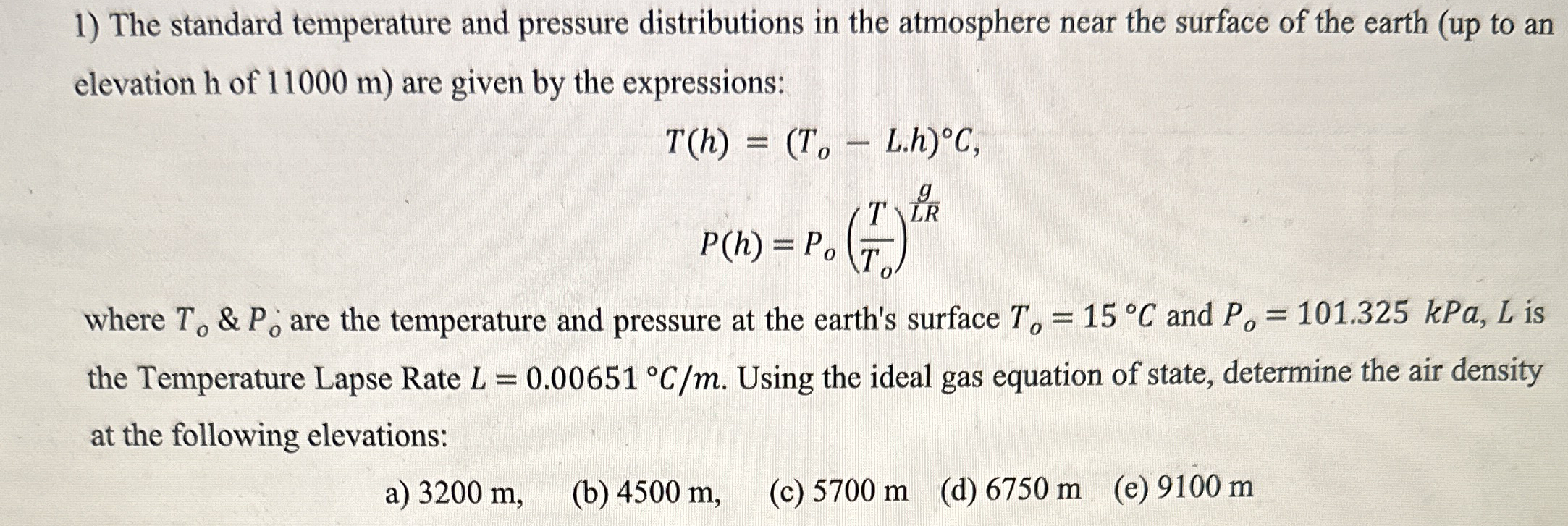 The standard temperature and pressure