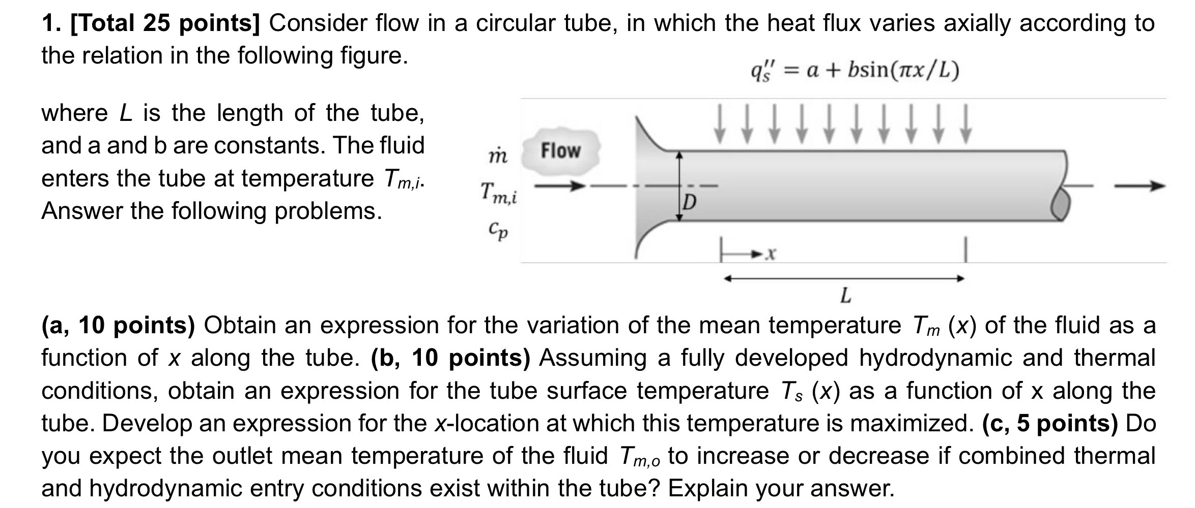 [ Total 2 5 points ] Consider flow in a circular