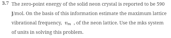 3 . 7 The zero - point energy of the solid neon