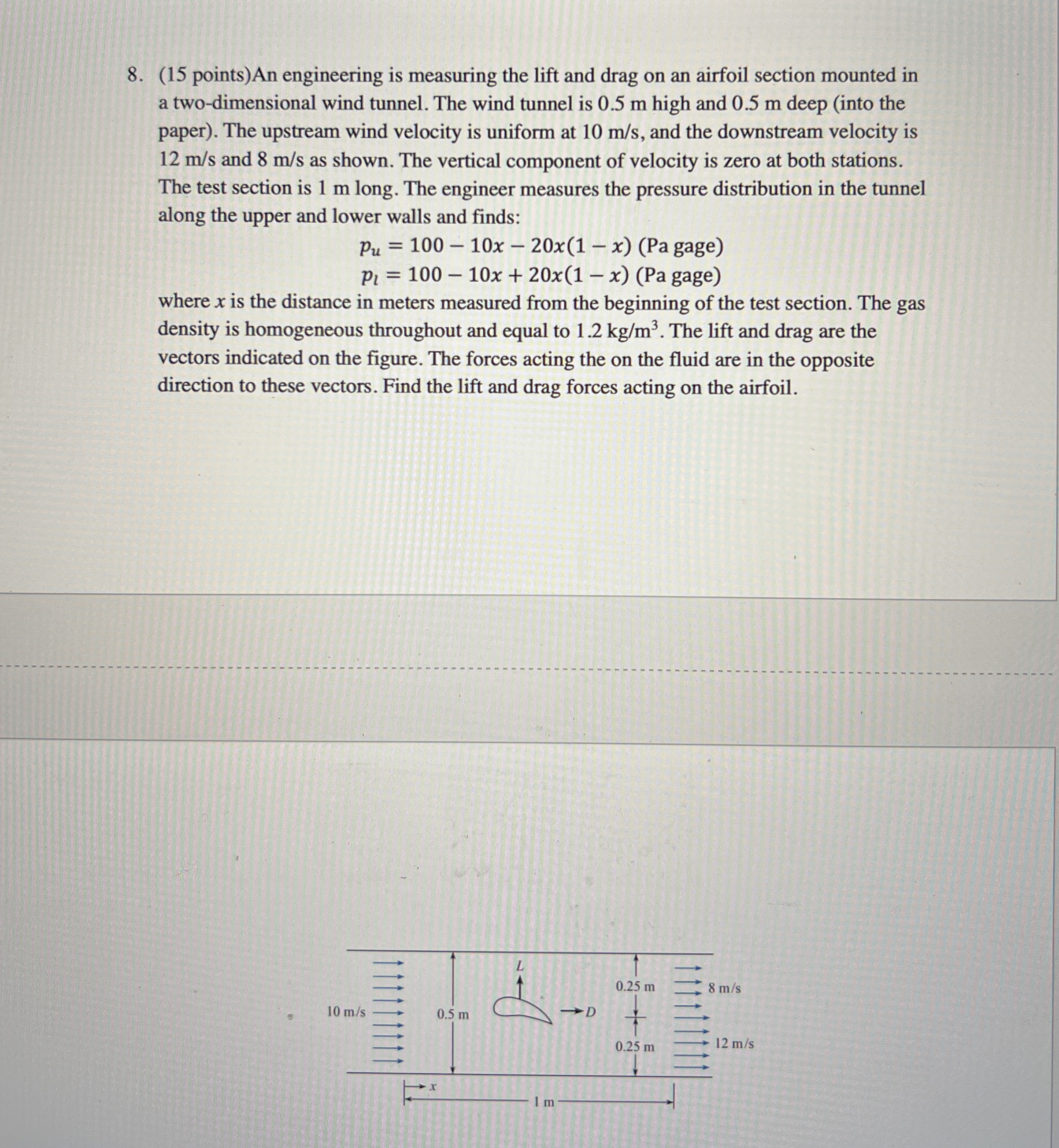 ( 1 5 points ) An engineering is measuring the
