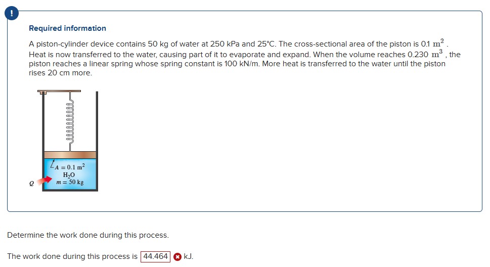 Required information A piston - cylinder device