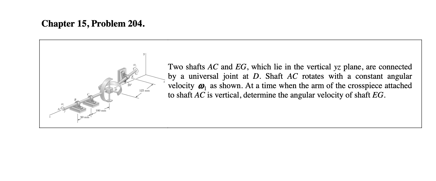 Chapter 1 5 , Problem 2 0 4 . Two shafts \ ( A C