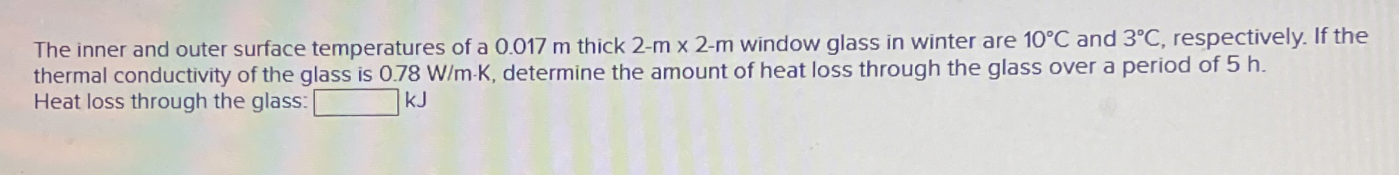 The inner and outer surface temperatures of a 0 .