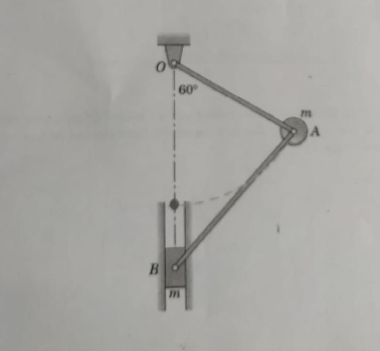 A and B machine parts which have m = ( 8 ) kg