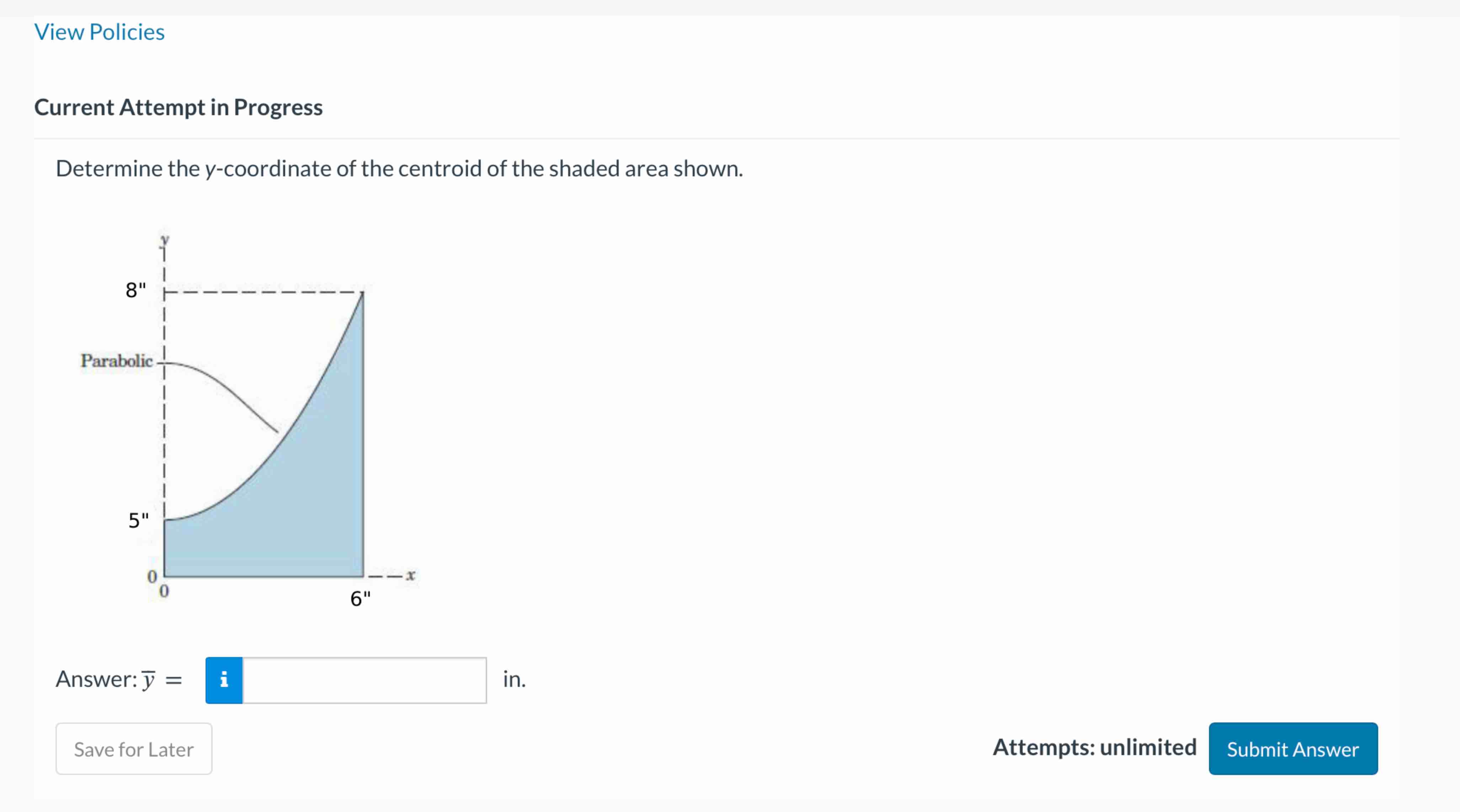 View Policies Current Attempt in Progress