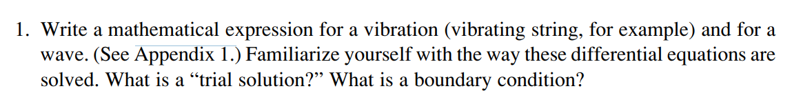 Write a mathematical expression for a vibration (
