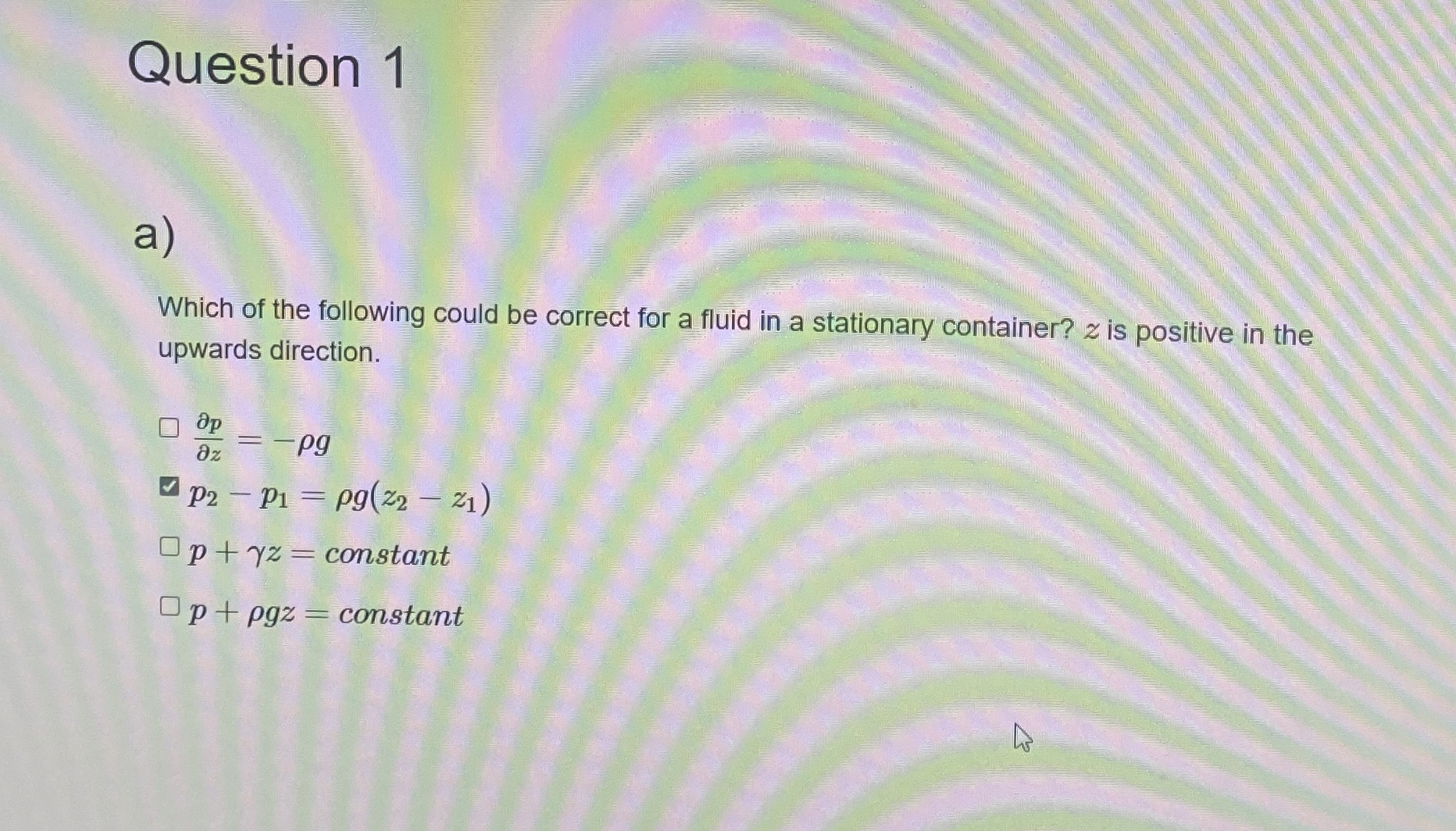 Question 1 a ) Which of the following could be