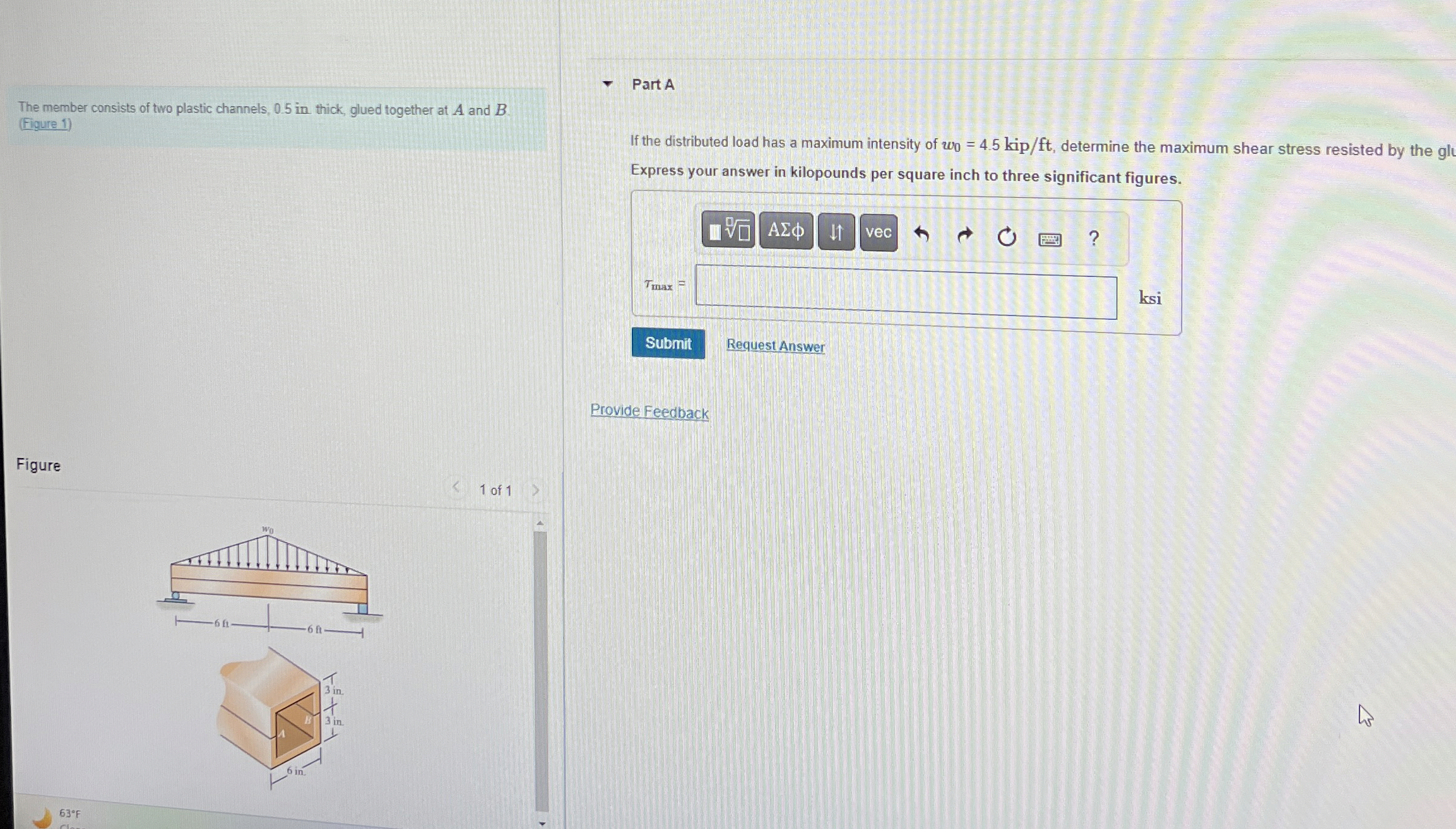 The member consists of two plastic channels, 0 .