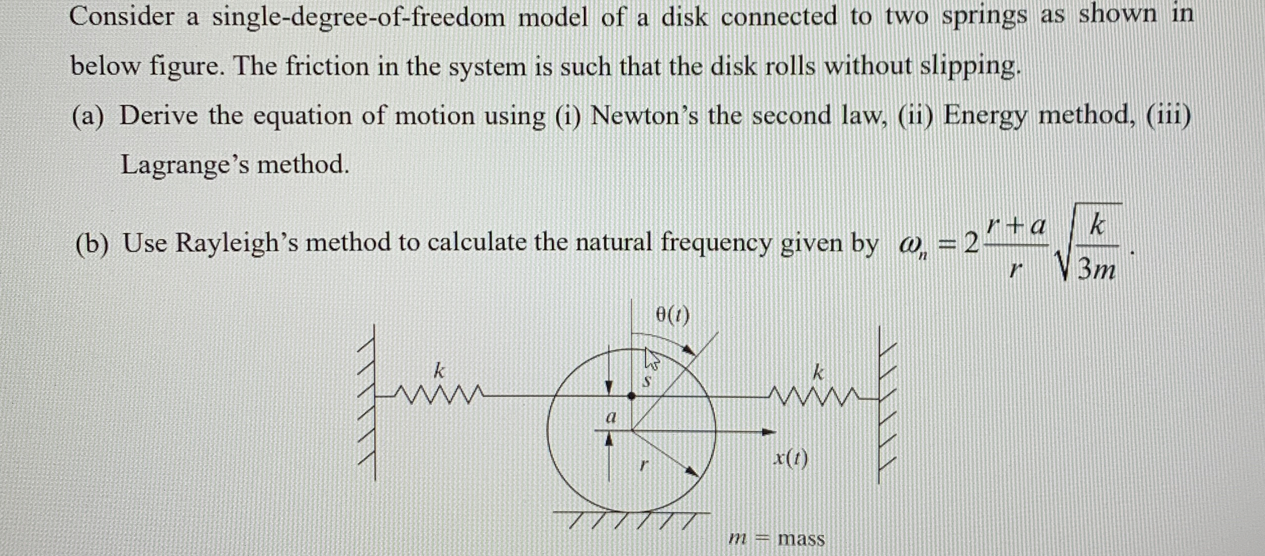 Consider a single - degree - of - freedom model