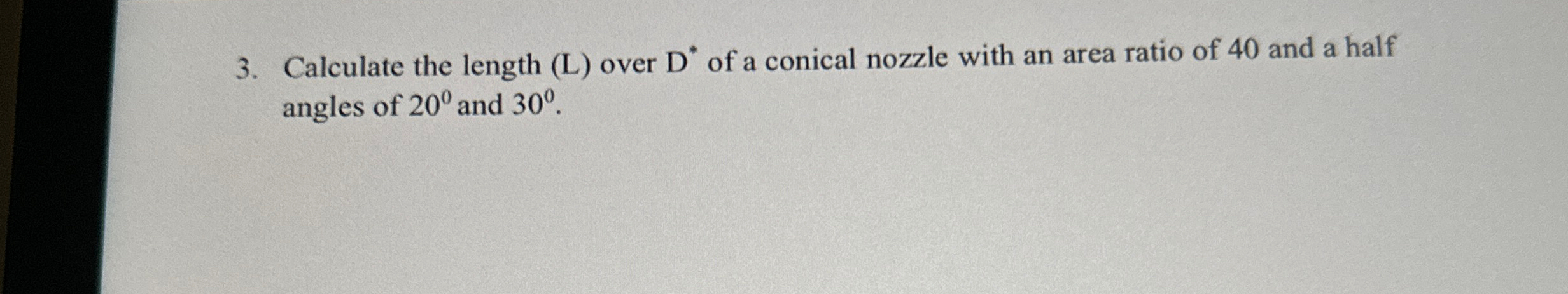 Calculate the length ( L ) over D * * of a