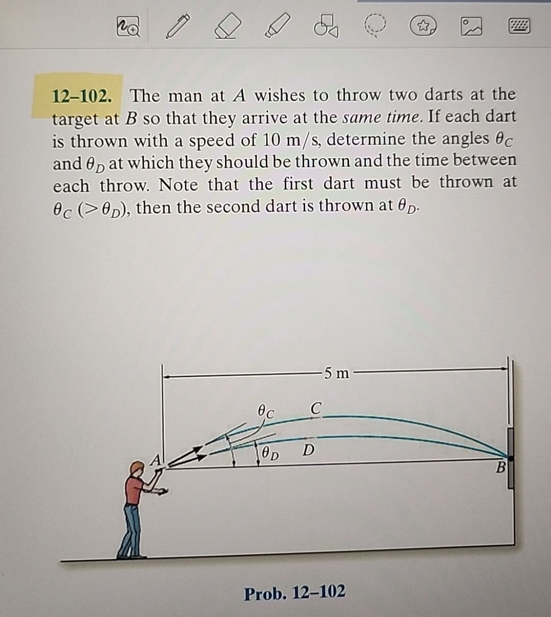1 2 - 1 0 2 . The man at A wishes to throw two