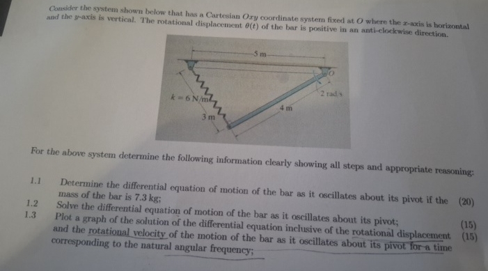 Consider the system shown below that has a