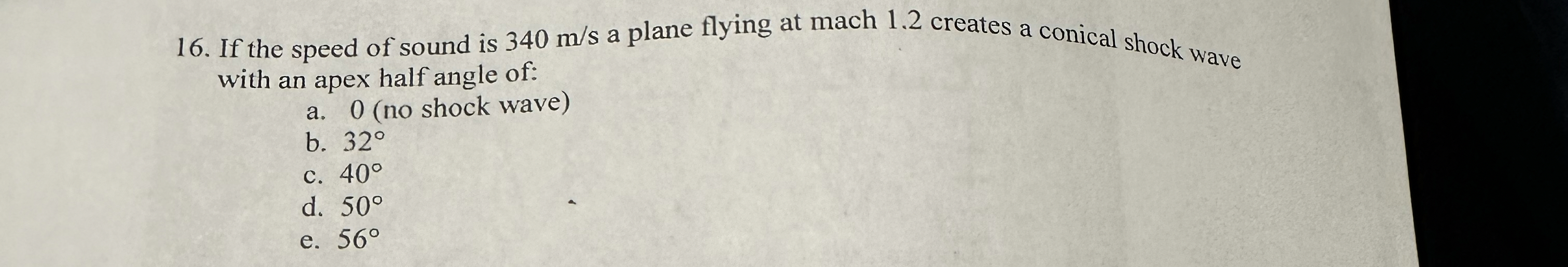 If the speed of sound is 3 4 0 m s a plane flying