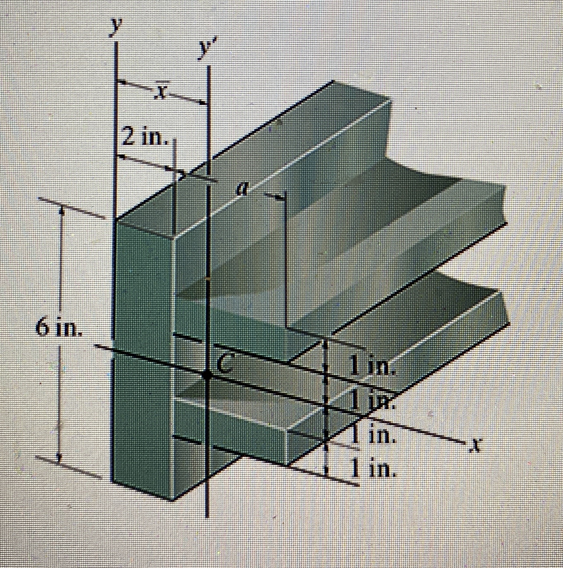 Consider the beam in ( Figure 1 ) with a = 5 in .