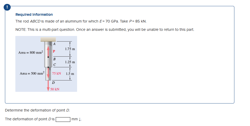 Required Informatlon The rodABCD is made of an