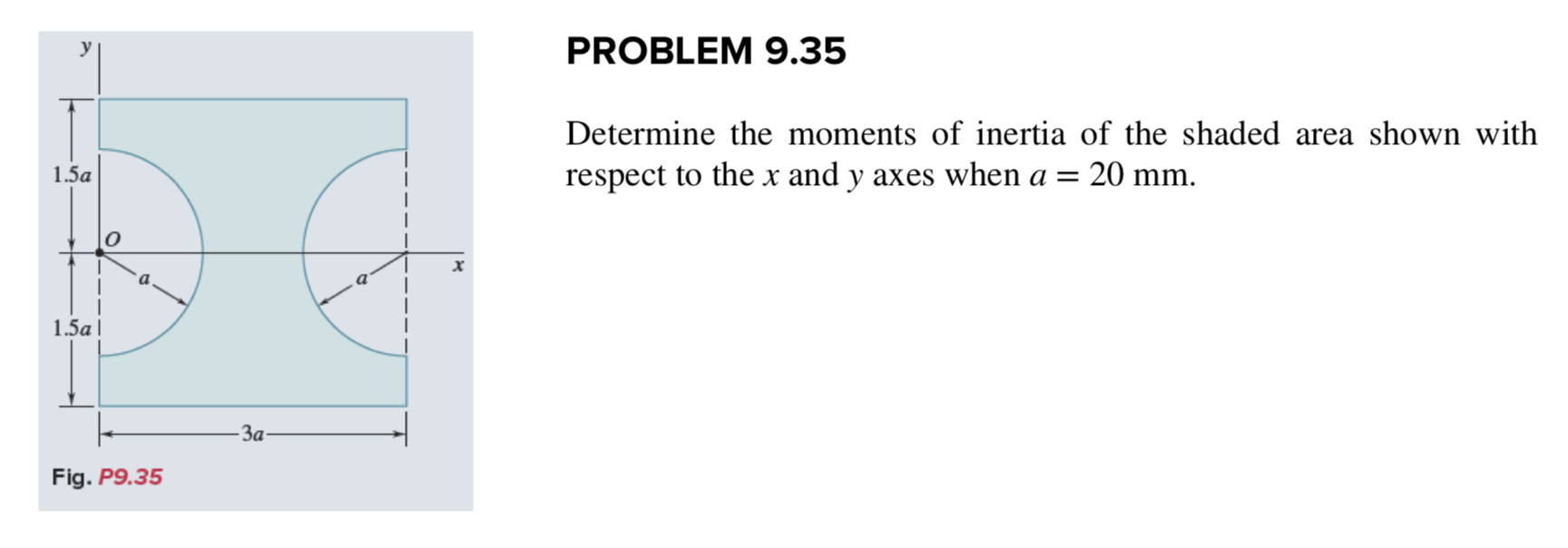 PROBLEM 9 . 3 5 Determine the moments of inertia
