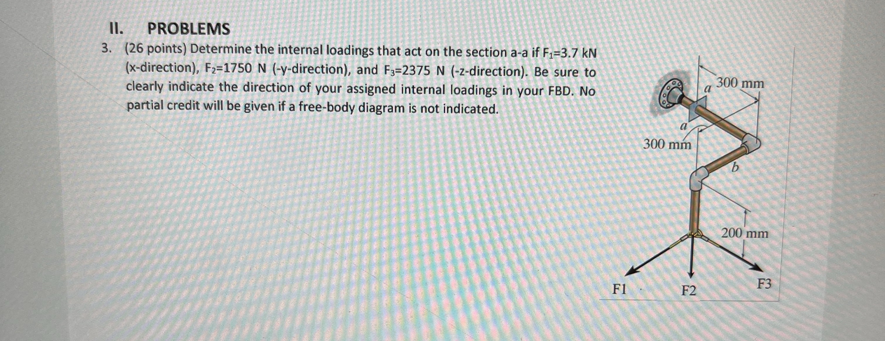 II . PROBLEMS 3 . ( 2 6 points ) Determine the