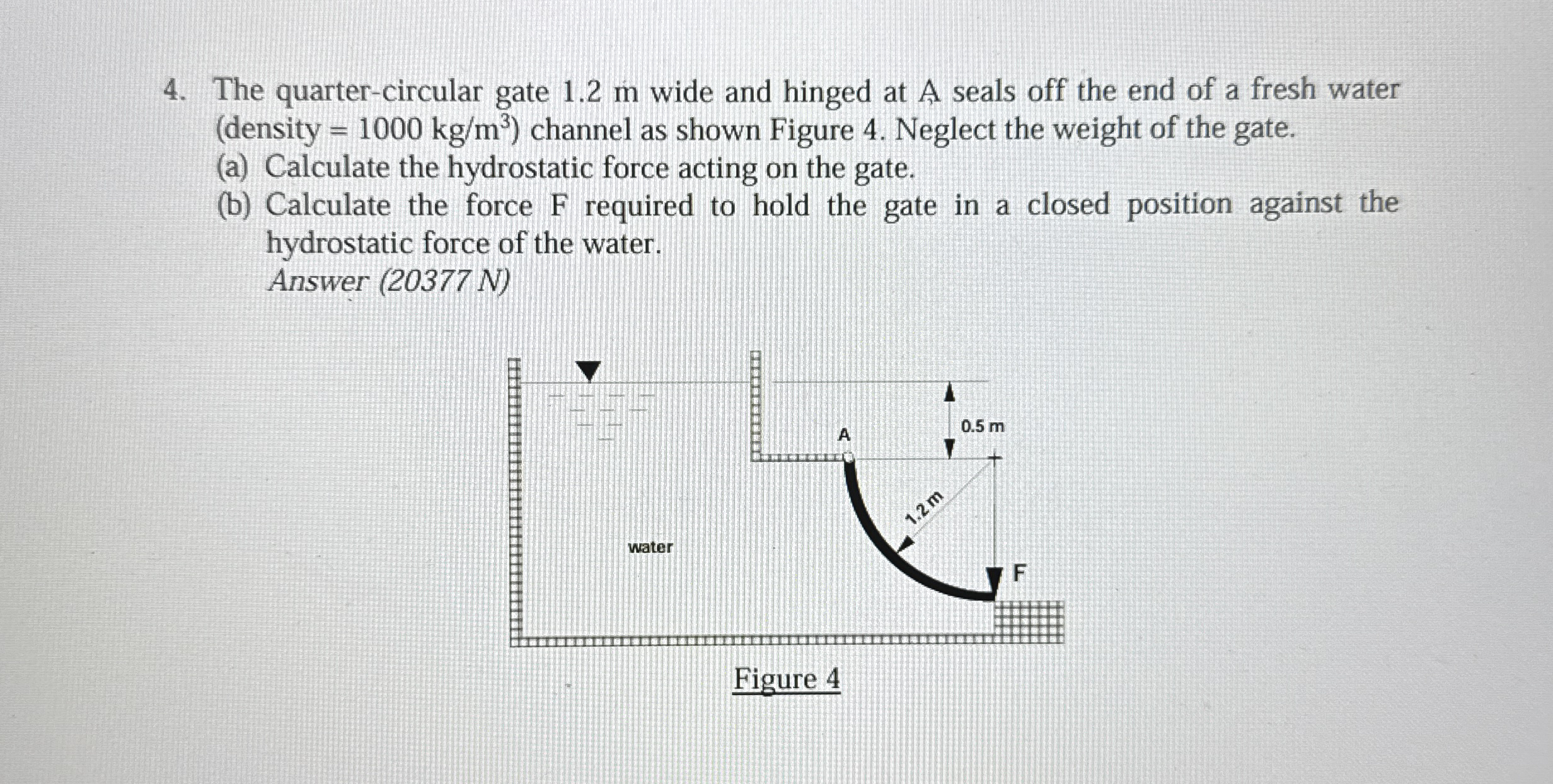 The quarter - circular gate 1 . 2 m wide and