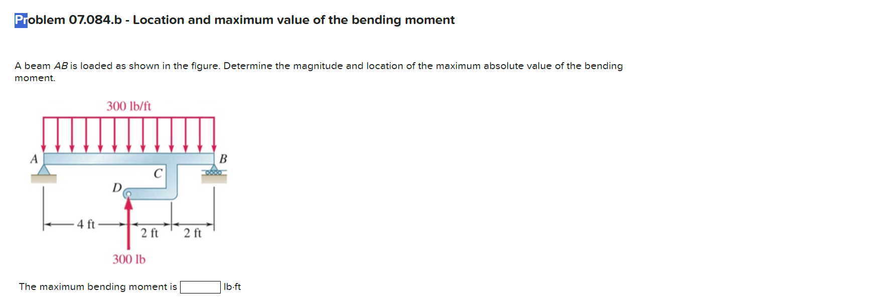 Problem 0 7 . 0 8 4 . b - Location and maximum
