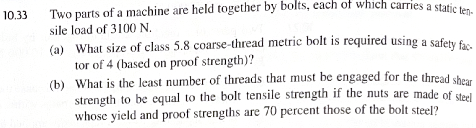 1 0 . 3 3 Two parts of a machine are held