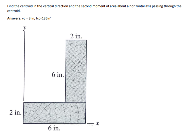 Find the centroid in the vertical direction and
