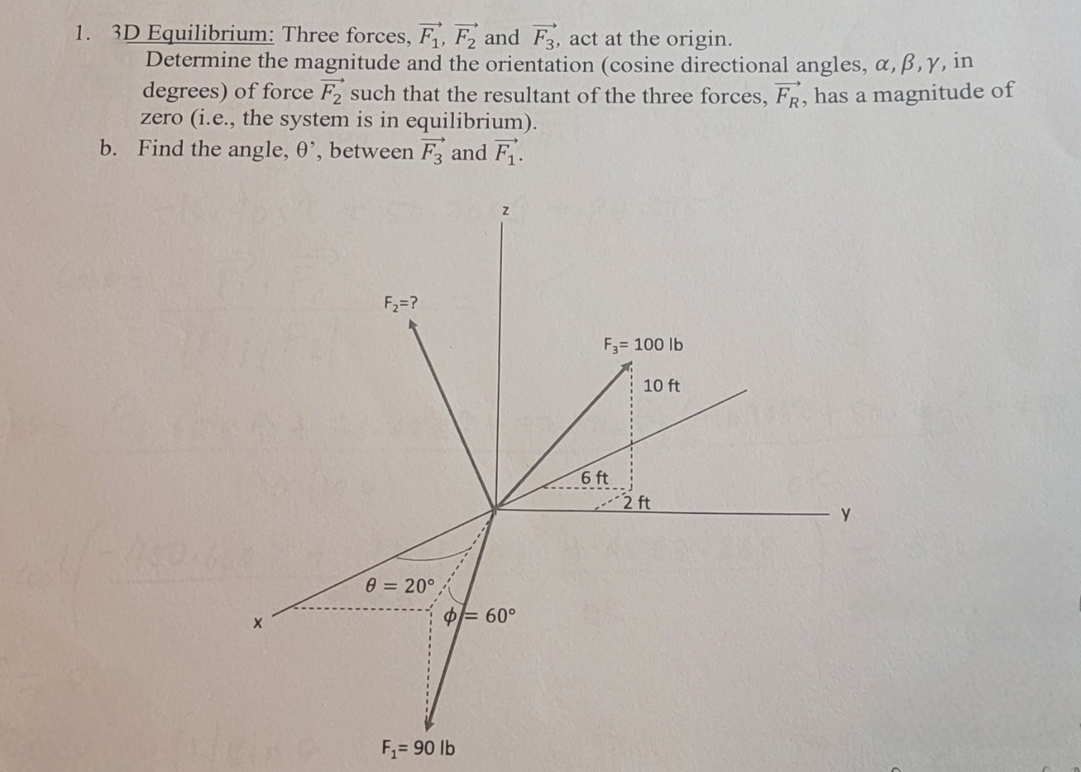 please explain, Engineering Statics problem. 3 D