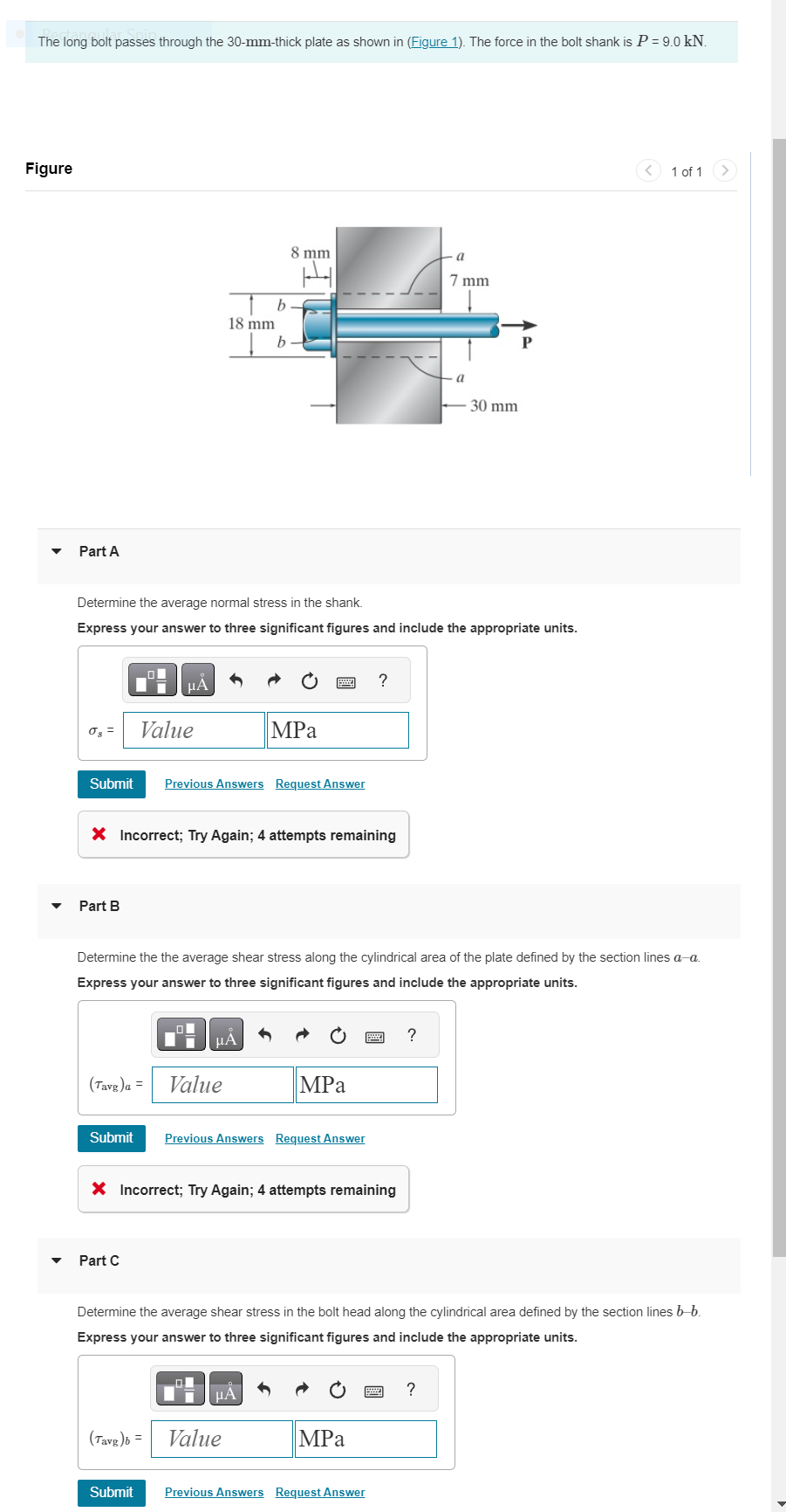 The long bolt passes through the 3 0 - mm - thick