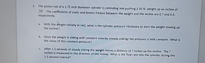 The pitan rod of a 1 . 7 5 inch diameter cylinder