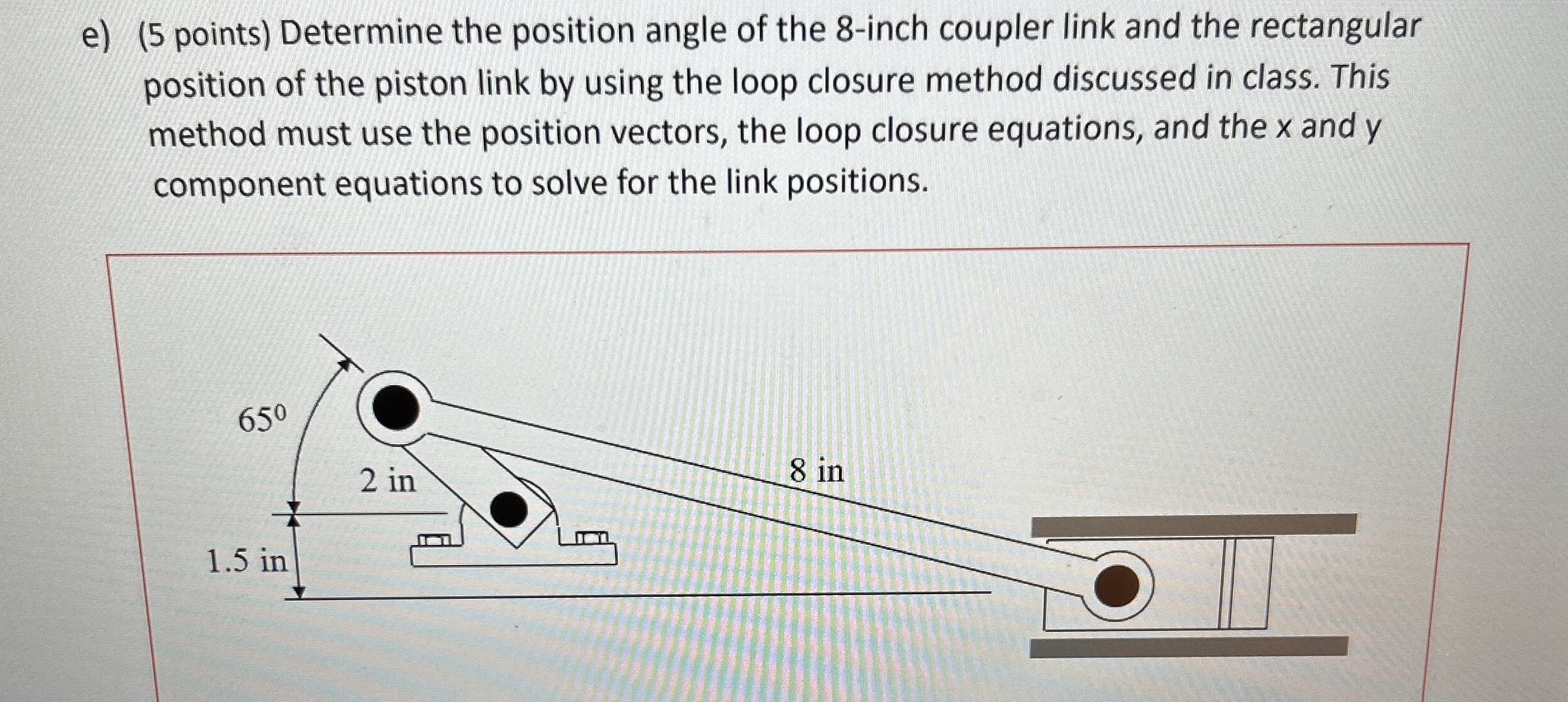 e ) ( 5 points ) Determine the position angle of