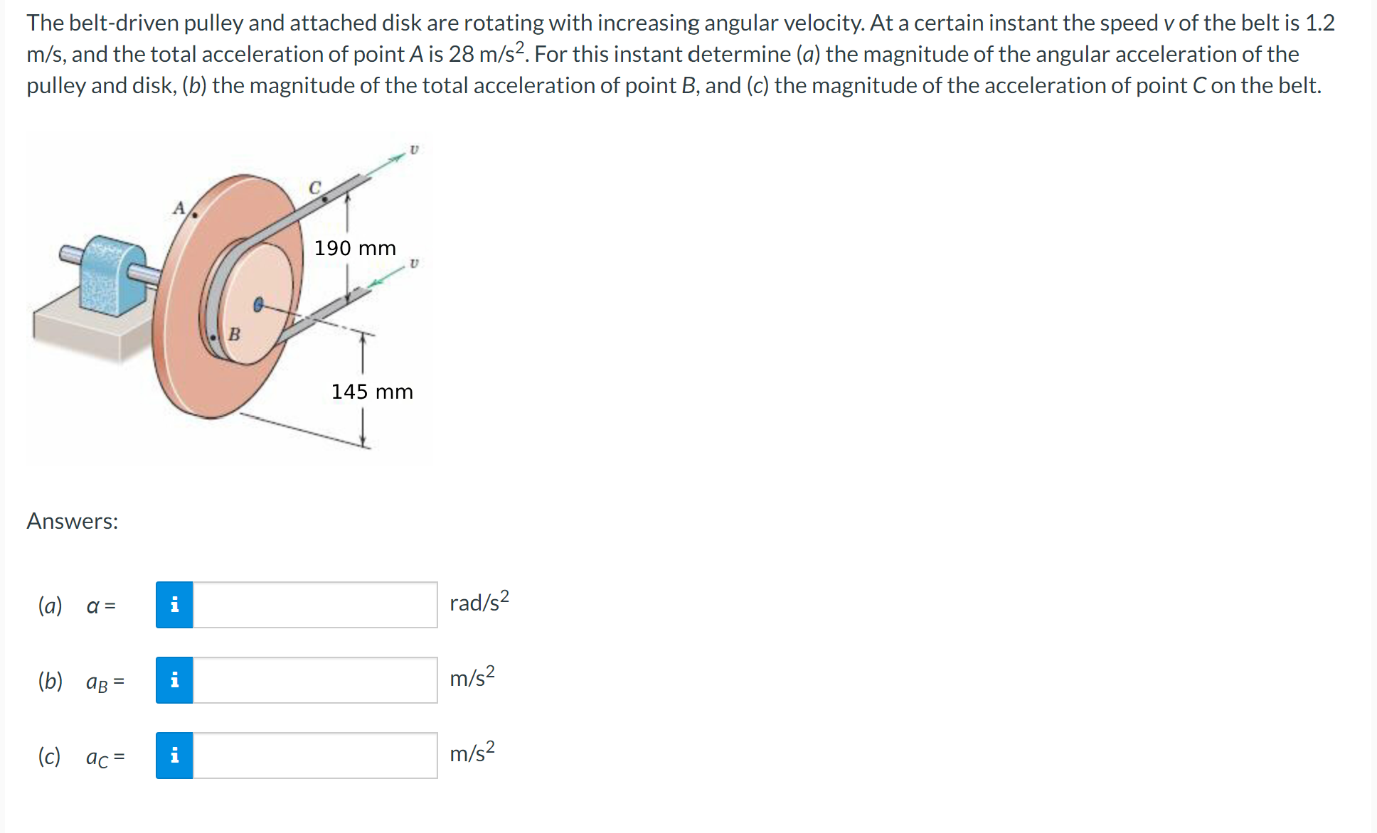 The belt - driven pulley and attached disk are