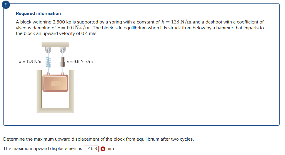 ! Required information A block weighing 2 . 5 0 0