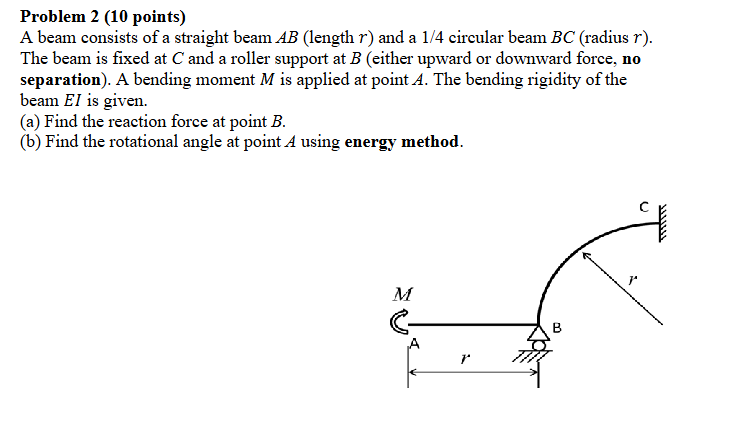 Problem 2 ( 1 0 points ) A beam consists of a