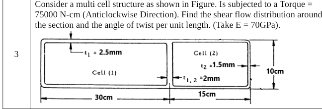 Consider a multi cell structure as shown in