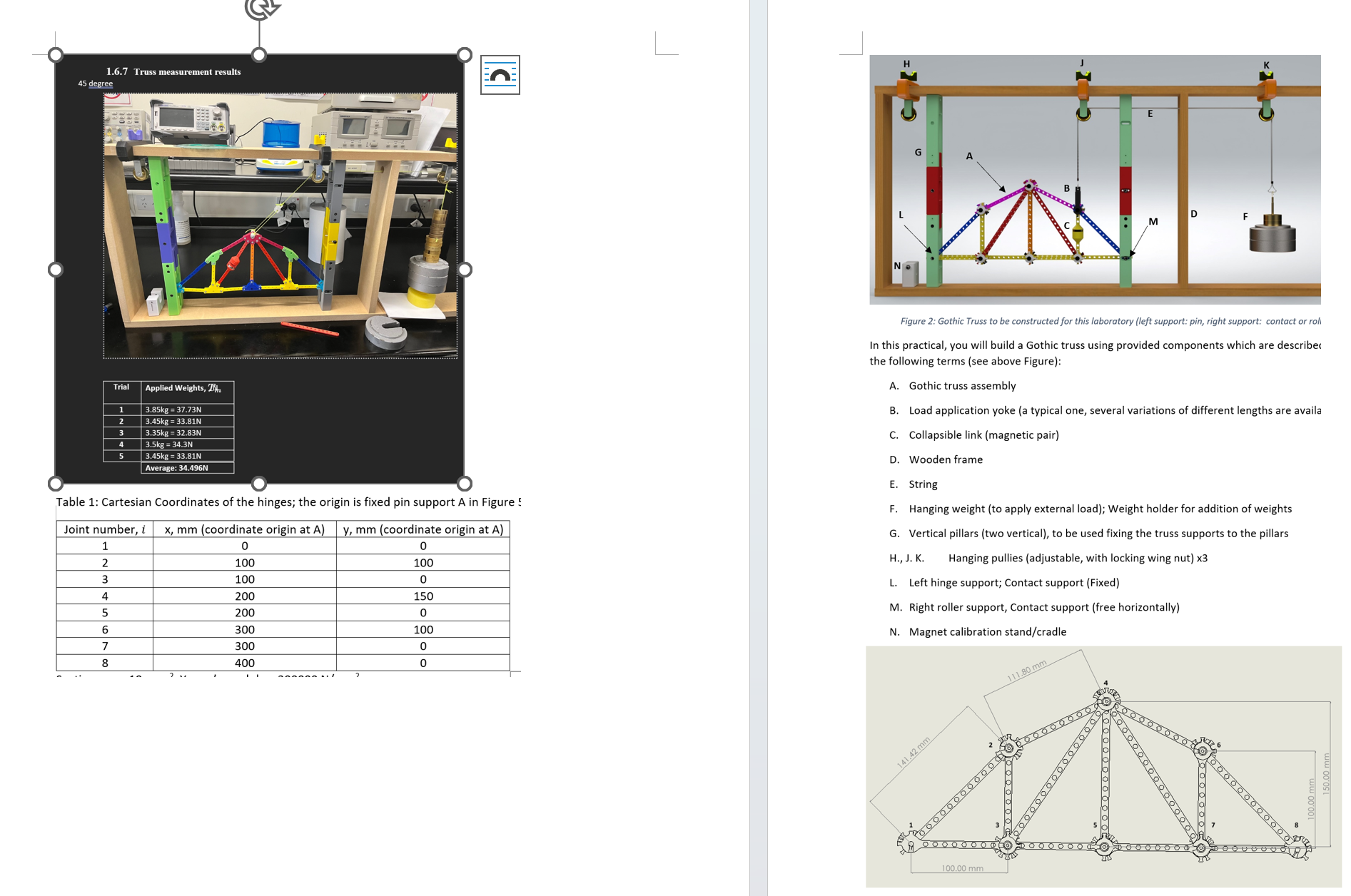 How do I calculat the internal forces ( N ) ? the