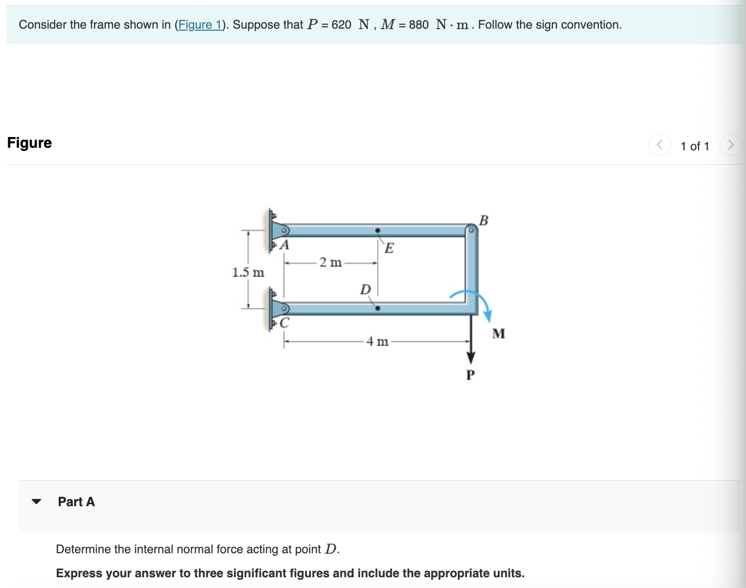 Consider the frame shown in ( Figure 1 ) .