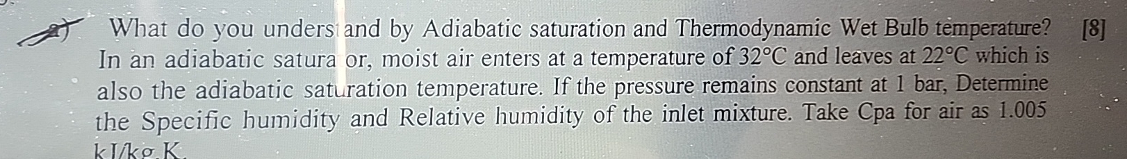 What do you undersi and by Adiabatic saturation
