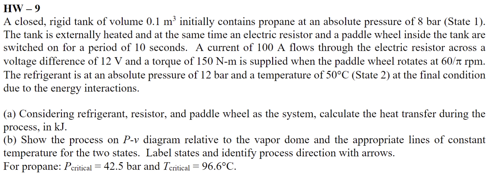 A closed, rigid tank of volume 0 . 1 m 3