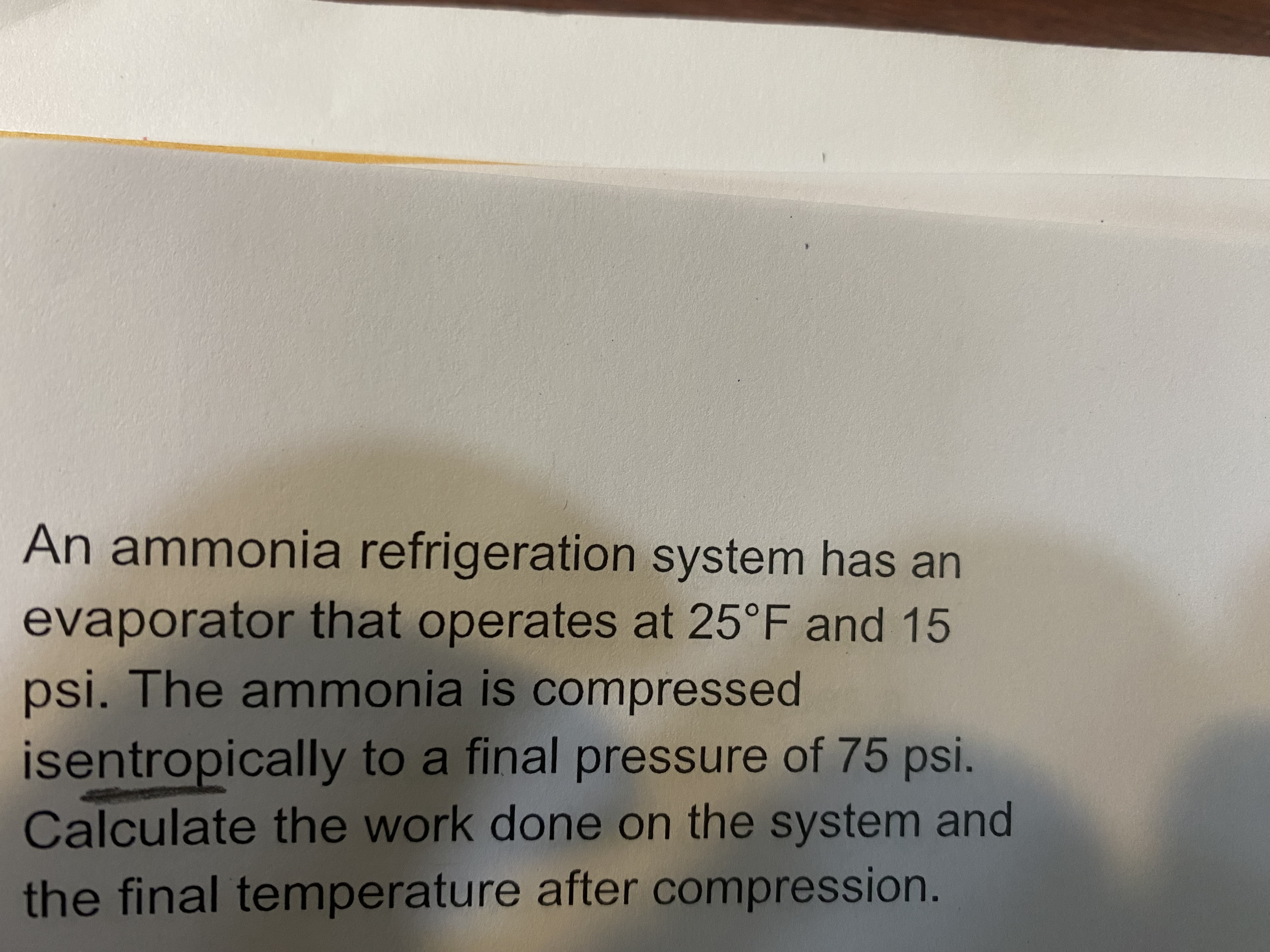 An ammonia refrigeration system has an evaporator