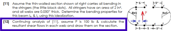 [ 1 1 ] Assume the thin - walled section shown at