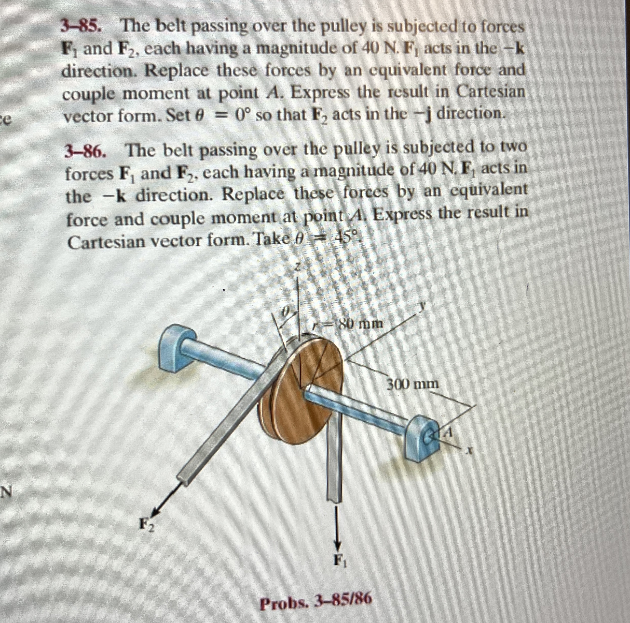 How can I figure out 3 - 8 5 . The belt passing