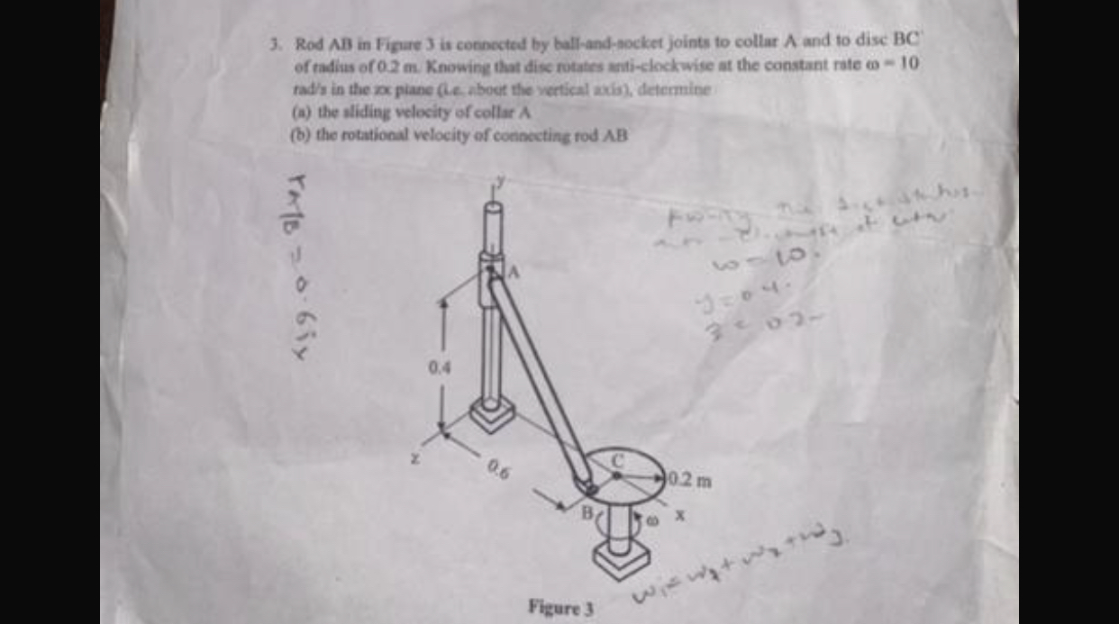 Rod AB in Figare 3 is connected by ball - and -