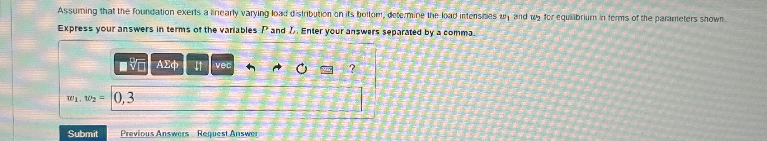 Assuming that the foundation exerts a linearly