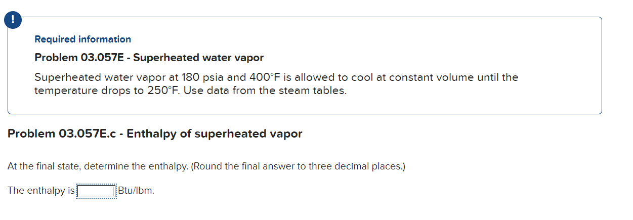 Required information Problem 0 3 . 0 5 7 E -