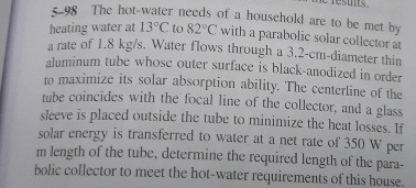 5 - 9 8 The hot - water needs of a household are