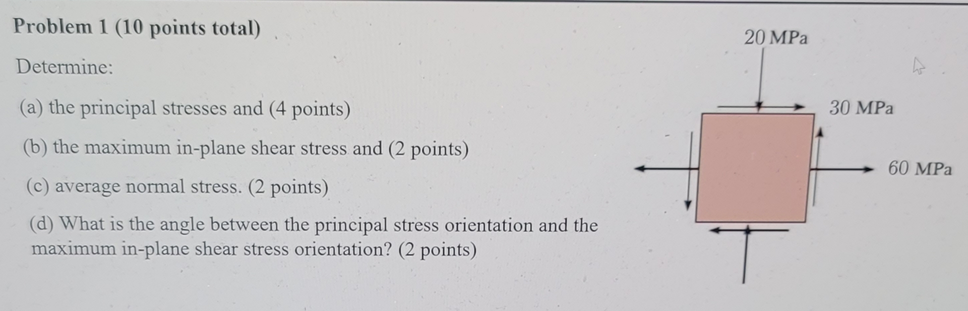 Problem 1 ( 1 0 points total ) Determine: ( a )