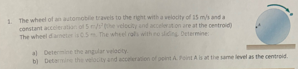 The wheel of an automobile travels to the right