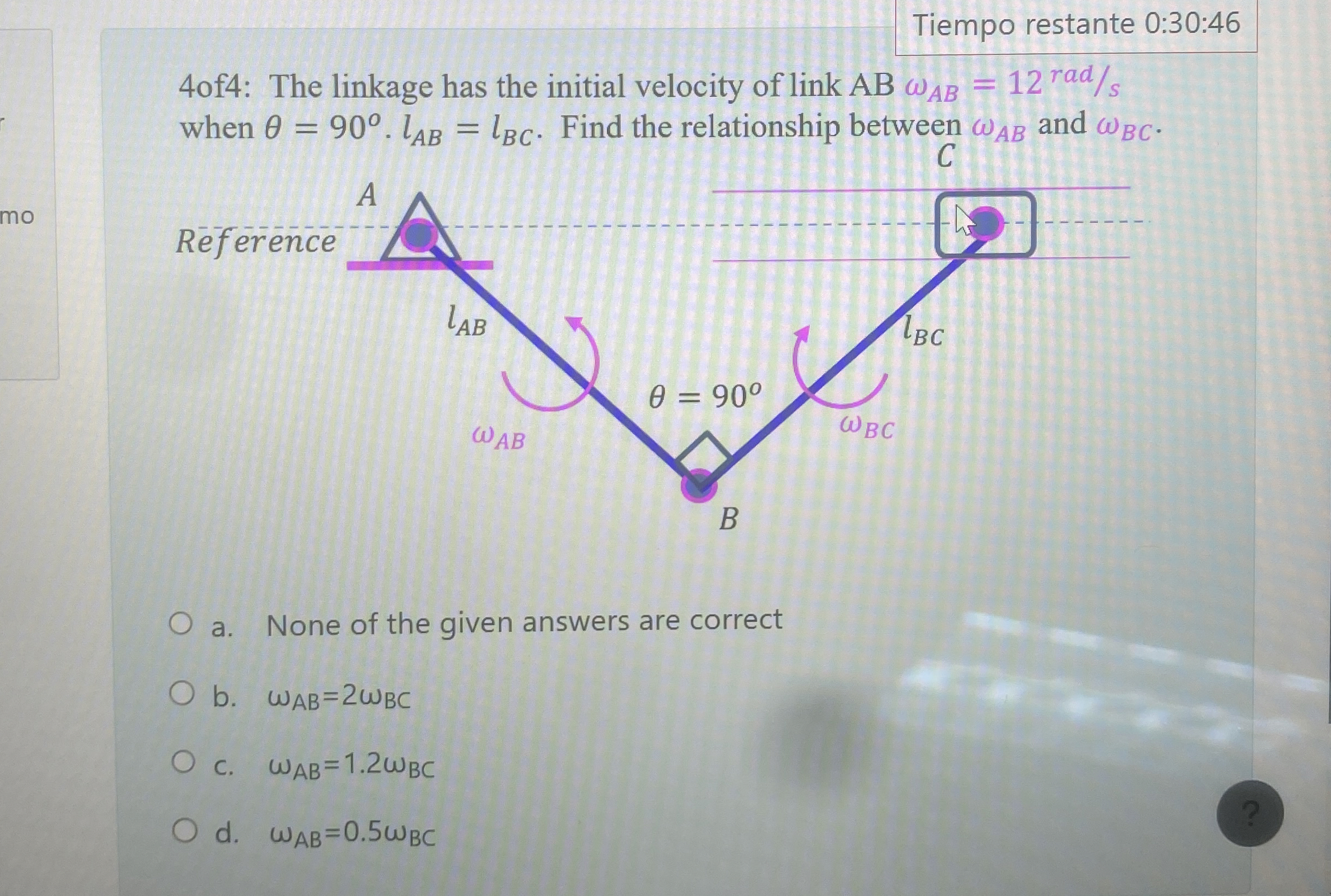 Tiempo restante 0 : 3 0 : 4 6 4 of 4 : The