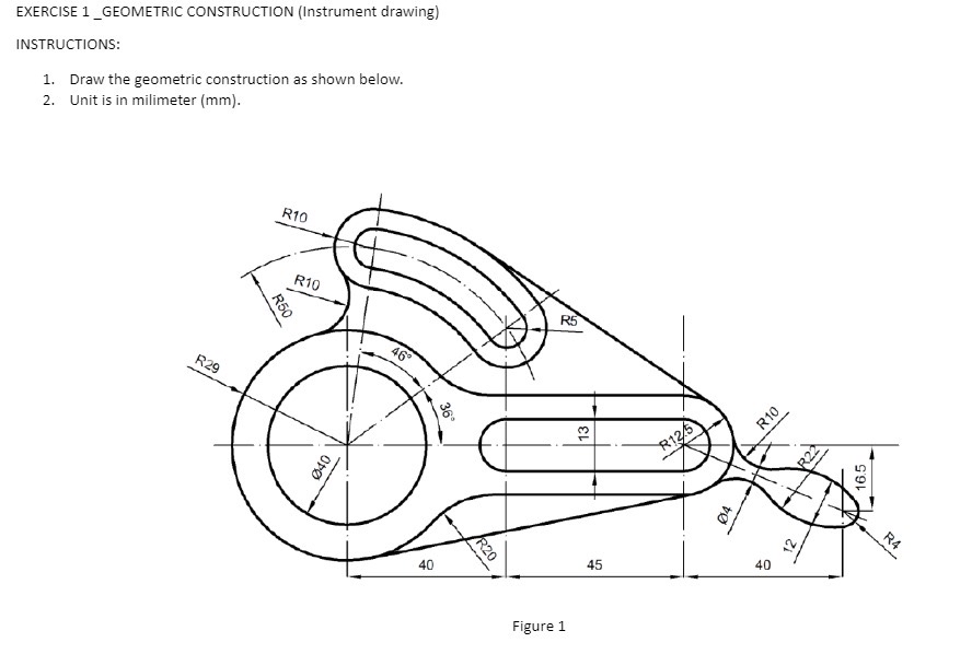 EXERCISE 1 _ GEOMETRIC CONSTRUCTION ( Instrument