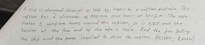 A ship is divagaed thrnugts a lock by meor: or a